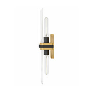 Hinkley 50942 Kipton 2-lt 22" Tall LED Wall Sconce - Heritage Brass with Black accents