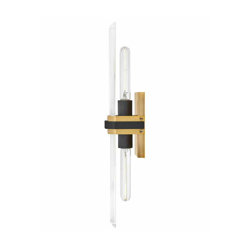 Hinkley 50942 Kipton 2-lt 22" Tall LED Wall Sconce - Heritage Brass with Black accents