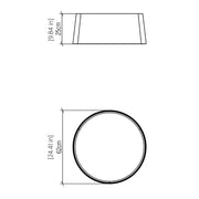 Accord 5098LED Conical 1-lt 24" LED Flush Mount