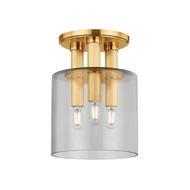 Hudson Valley 5133 Crystler 3-lt 9" Flush Mount