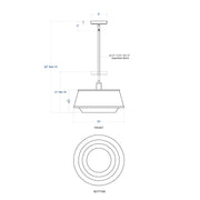 Varaluz 520P03 Desert Flyer 3-lt 16" Convertible Pendant/Semi-Flush