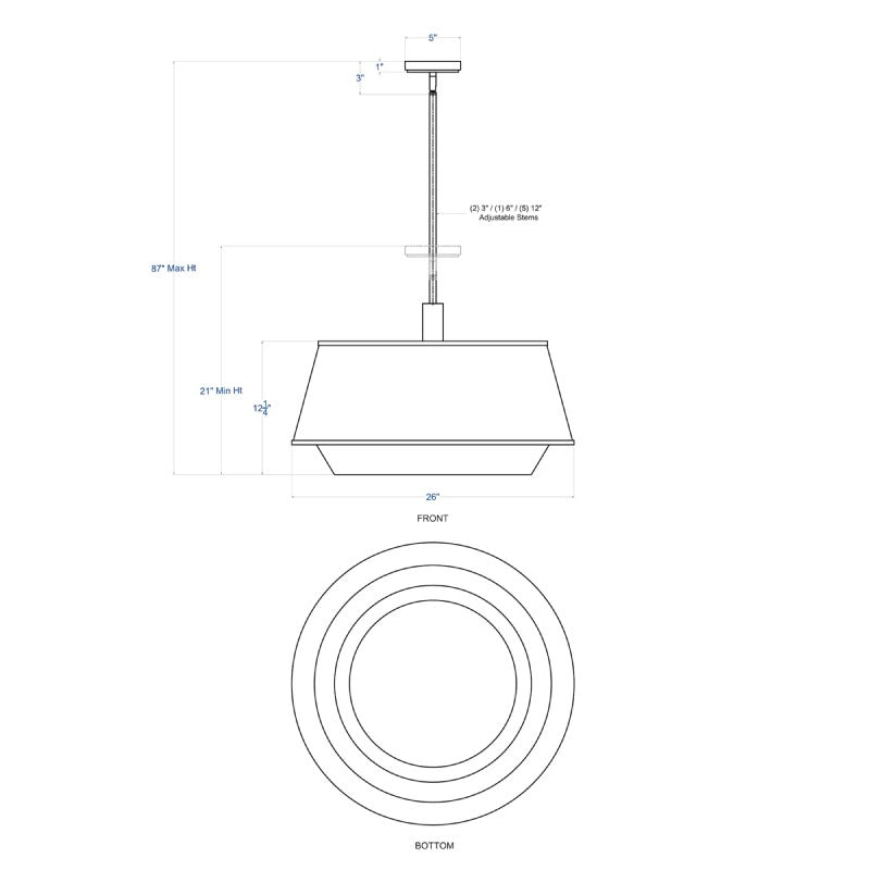 Varaluz 520P06 Desert Flyer 6-lt 26" Convertible Pendant/Semi-Flush