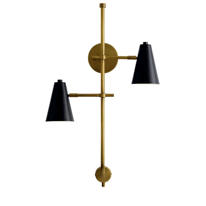 Kichler 52174 Sylvia 2-lt 31" Tall Wall Sconce-Black