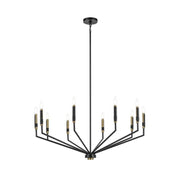 Kichler 52348 Armand 10-lt 38" Chandelier-Black with Bronze