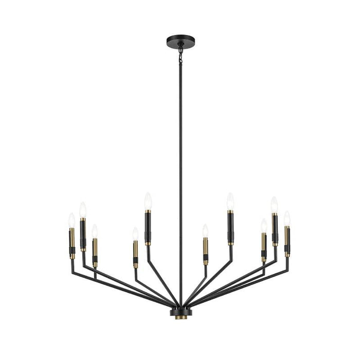 Kichler 52348 Armand 10-lt 38" Chandelier-Black with Bronze