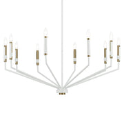 Kichler 52348 Armand 10-lt 38" Chandelier-White with Bronze