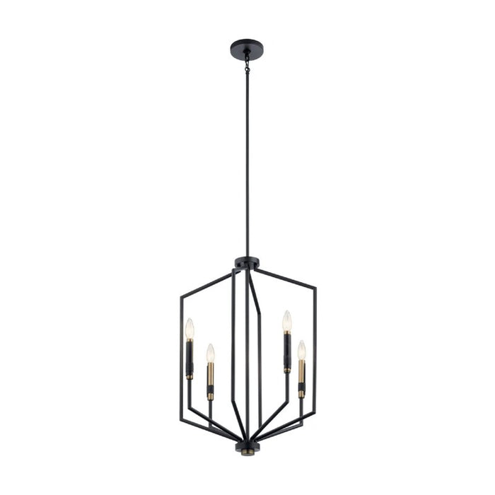Kichler 52351 Armand 4-lt 19" Pendant-Black with Classic Bronze