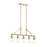 Kichler 52379 Everett 5-lt 42" Linear Chandelier-Brushed Brass
