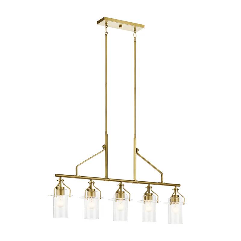 Kichler 52379 Everett 5-lt 42" Linear Chandelier-Brushed Brass