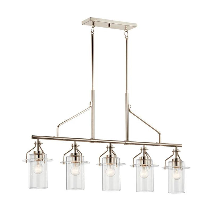 Kichler 52379 Everett 5-lt 42" Linear Chandelier-Polished Nickel