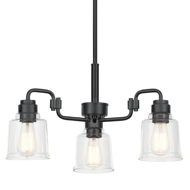 Kichler 52397 Aivian 3-lt 23" Chandelier-Black