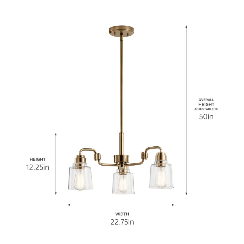 Kichler 52397 Aivian 3-lt 23" Chandelier