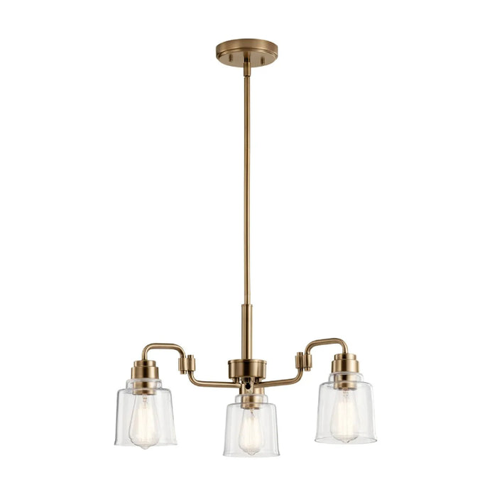 Kichler 52397 Aivian 3-lt 23" Chandelier-Weathered Brass