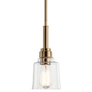 Kichler 52399 Aivian 1-lt 5" Pendant-Weathered Brass