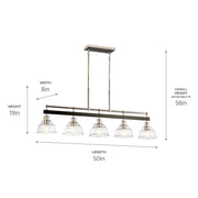 Kichler 52404 Eastmont 5-lt 50" Linear Chandelier