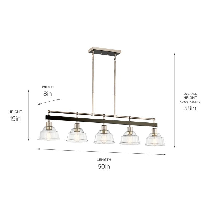 Kichler 52404 Eastmont 5-lt 50" Linear Chandelier