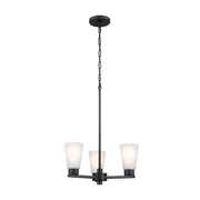 Kichler 52435 Stamos 3-lt 18" Chandelier-Black
