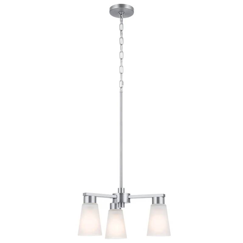 Kichler 52435 Stamos 3-lt 18" Chandelier-Brushed Nickel
