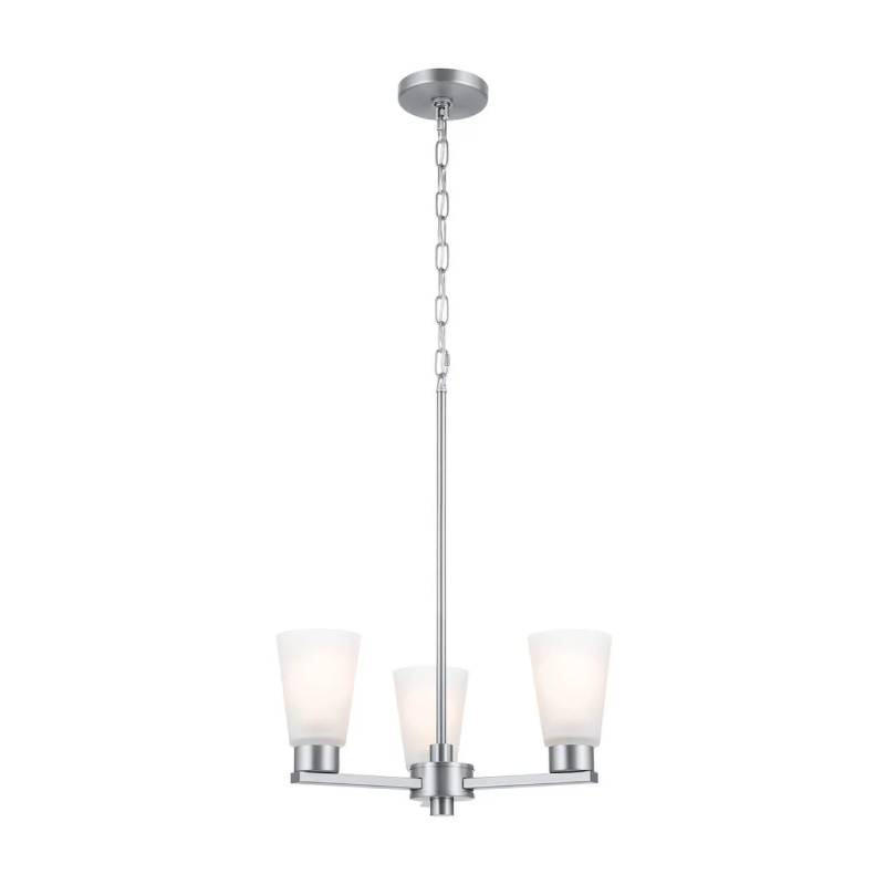 Kichler 52435 Stamos 3-lt 18" Chandelier-Brushed Nickel