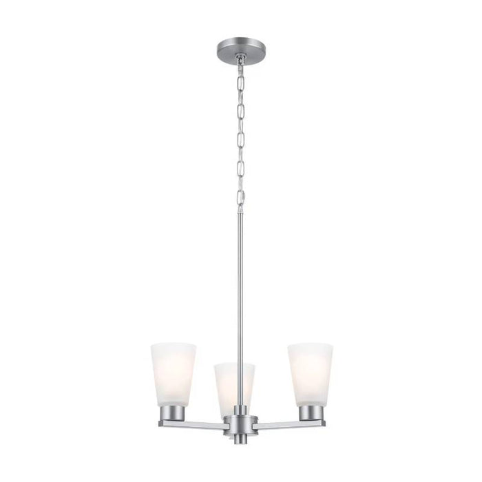 Kichler 52435 Stamos 3-lt 18" Chandelier-Brushed Nickel