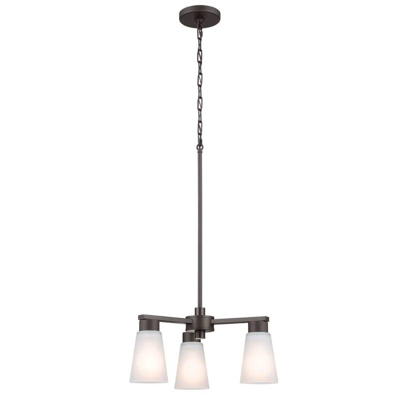 Kichler 52435 Stamos 3-lt 18" Chandelier-Olde Bronze