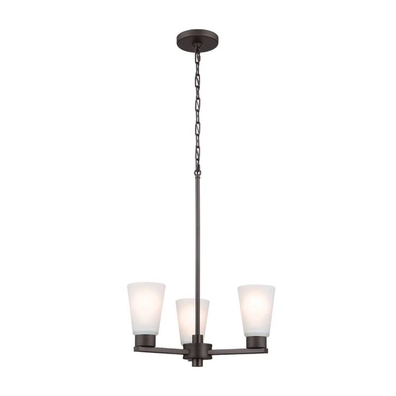 Kichler 52435 Stamos 3-lt 18" Chandelier-Olde Bronze