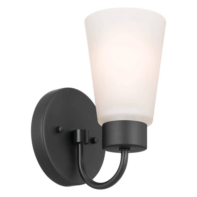 Kichler 52445 Erma 1-lt 8" Tall Wall Sconce-Black