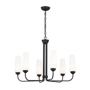 Kichler 52480 Truby 6-lt 29" Chandelier-Black