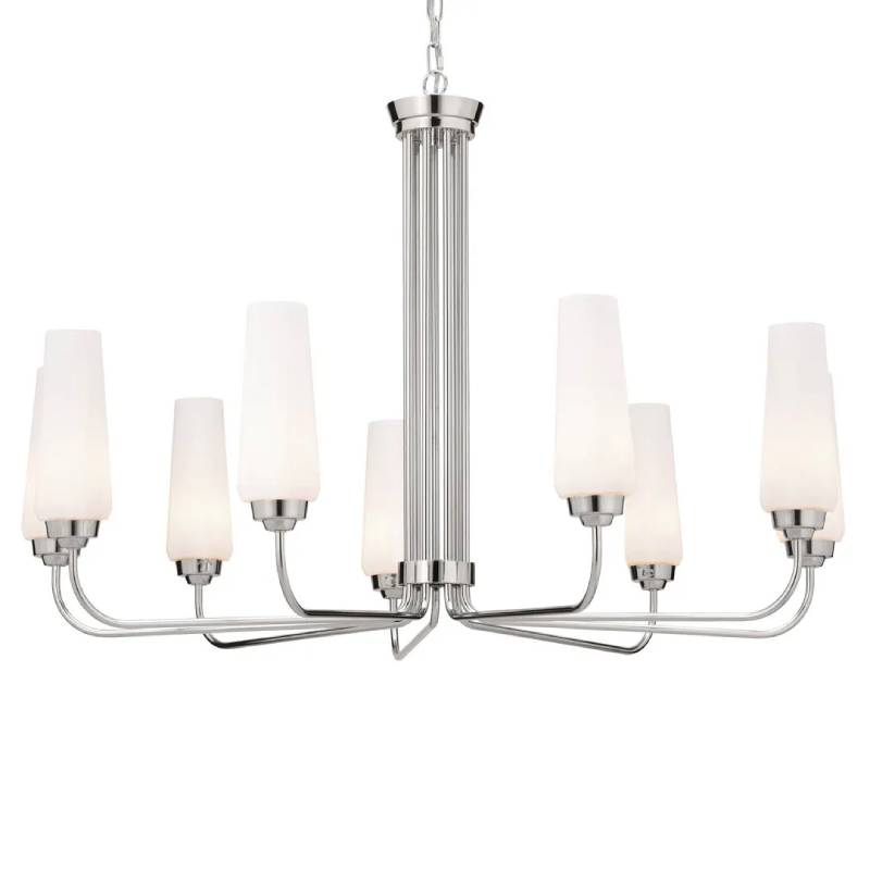 Kichler 52481 Truby 9-lt 38" Chandelier-Polished Nickel