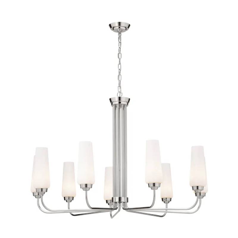 Kichler 52481 Truby 9-lt 38" Chandelier-Polished Nickel