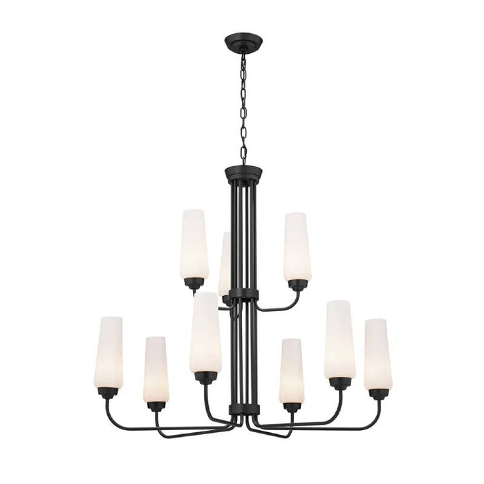 Kichler 52482 Truby 9-lt 34" Chandelier-Black