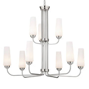 Kichler 52482 Truby 9-lt 34" Chandelier-Polished Nickel