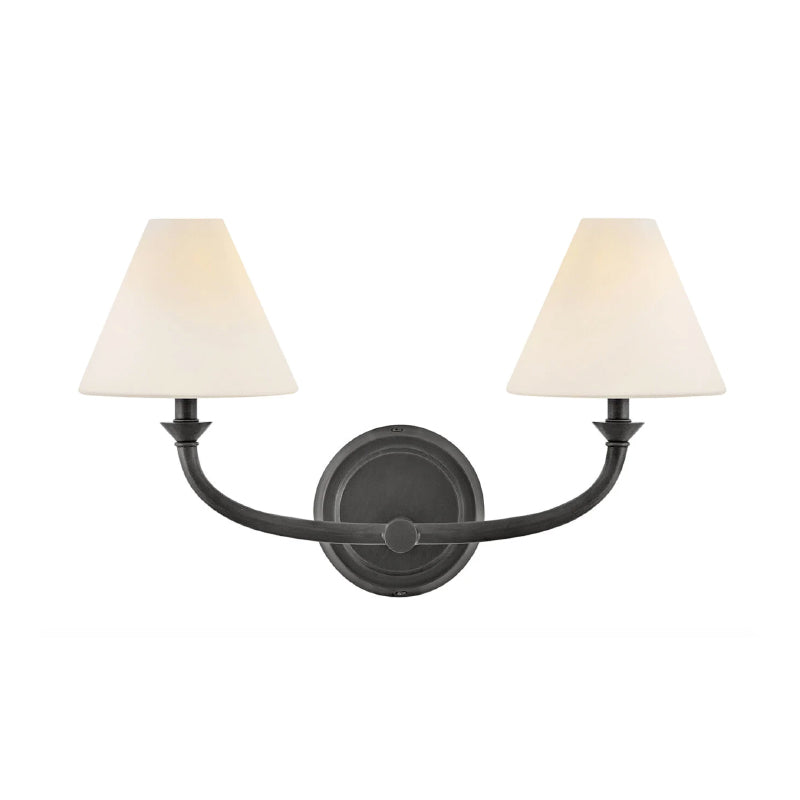 Hinkley 52492 Greta 2-lt 18" LED Vanity-Blackened Brass