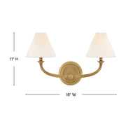 Hinkley 52492 Greta 2-lt 18" LED Vanity