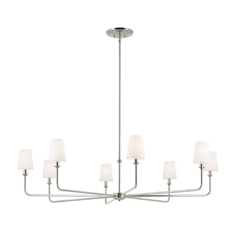 Kichler 52521 Pallas 8-lt 52" Chandelier-Polished Nickel
