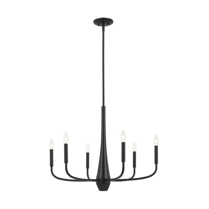 Kichler 52525 Deela 6-lt 28" Chandelier-Black