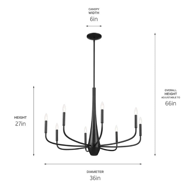 Kichler 52526 Deela 8-lt 36" Chandelier