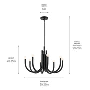 Kichler 52550 Odensa 8-lt 29" Chandelier