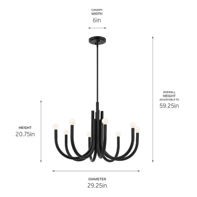 Kichler 52550 Odensa 8-lt 29" Chandelier