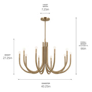 Kichler 52551 Odensa 10-lt 40" Chandelier