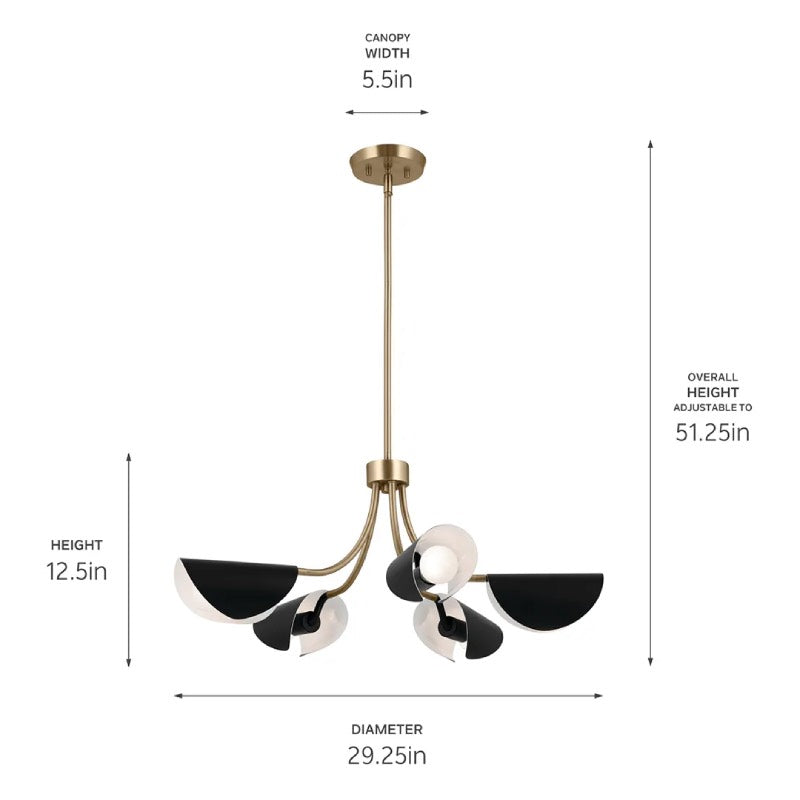 Kichler 52558 Arcus 5-lt 28" Chandelier