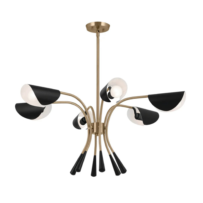 Kichler 52559 Arcus 6-lt 39" Chandelier-Champagne Bronze with Black