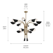 Kichler 52561 Arcus 12-lt 46" Chandelier