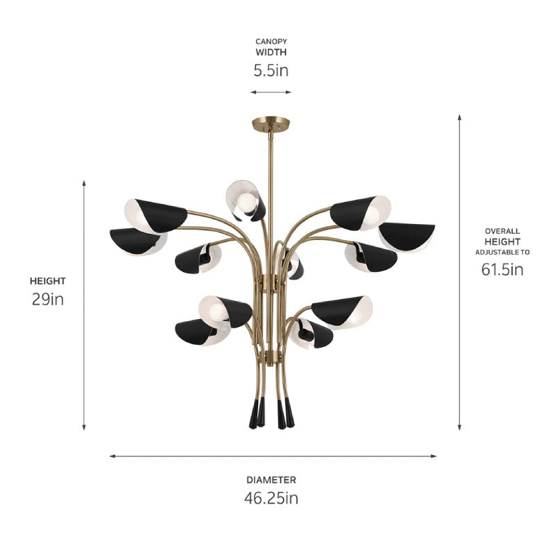 Kichler 52561 Arcus 12-lt 46" Chandelier
