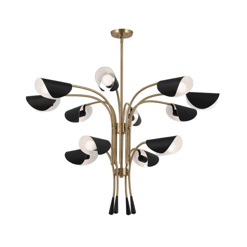 Kichler 52561 Arcus 12-lt 46" Chandelier-Champagne Bronze with Black