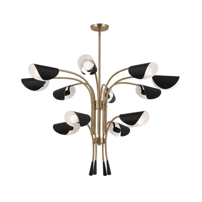 Kichler 52561 Arcus 12-lt 46" Chandelier-Champagne Bronze with Black