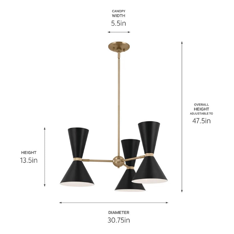 Kichler 52565 Phix 6-lt 31" Chandelier