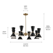 Kichler 52567 Phix 16-lt 49" Chandelier
