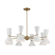Kichler 52567 Phix 16-lt 49" Chandelier-Champagne Bronze with White