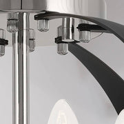Kichler 52588 Cecil 4-lt 18" Flush Mount-Polished Nickel with Black